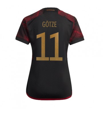 Niemcy Mario Gotze #11 Koszulka Wyjazdowych Kobiety MŚ 2022 Krótki Rękaw